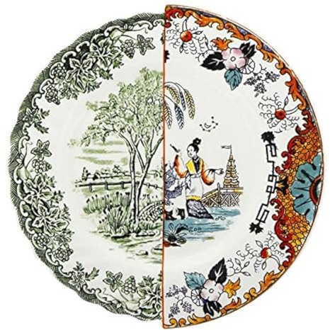 Seletti Porzellan-Speiseteller, Ø 27,5 cm, H.2,3 Hybrid-Hypatia