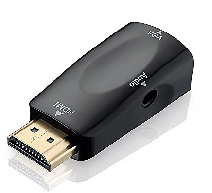 Chapado en oro HDMI macho a VGA hembra Conversor de vídeo adaptador con 3,5 mm Cable de audio para PC, TV, ordenadores portátiles y otros dispositivos HDMI marca Master Cables
