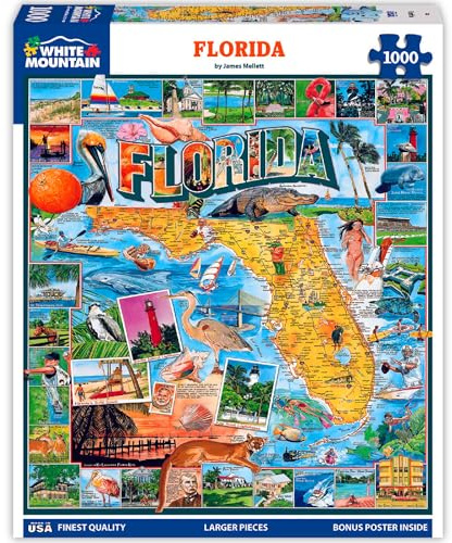 White Mountain Puzzles Florida - 1000 Piece Jigsaw Puzzle by White Mountain Puzzles