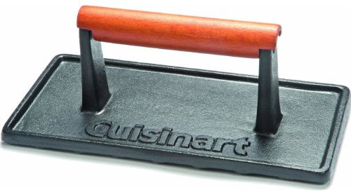 Cuisinart CGPR-221 Cast Iron Grill Press (Wood Handle)