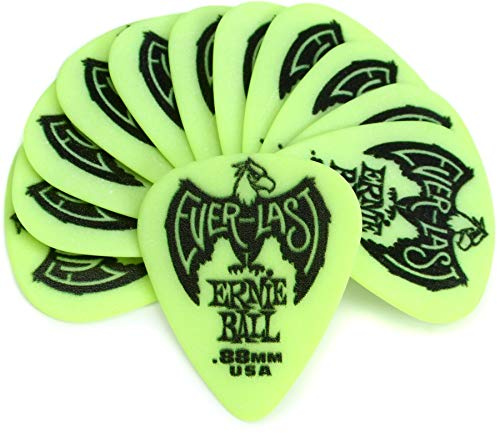Ernie Ball Everlast-Plektron, 0,88 mm, grün, 12 Stück