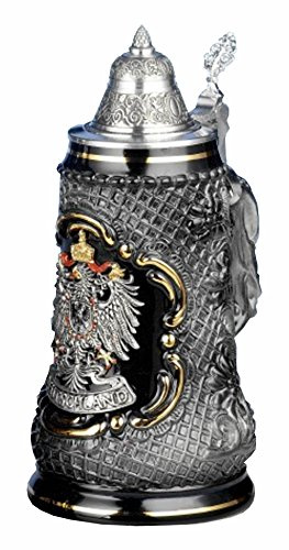 KING Bierkrug Rautenseidel Zinnadler 0,5 Liter Bierseidel KI 720-SZ 0,5L Deutschland