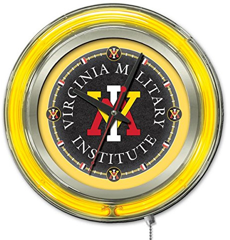 Holland Bar Stool Co. Virginia Military Institute 15 Double Neon Wall Clock