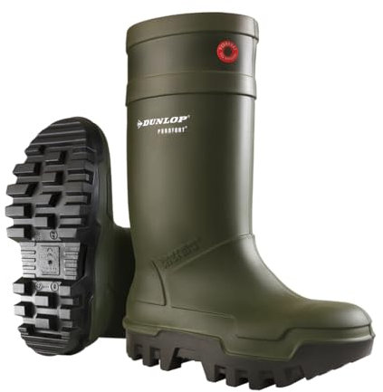Dunlop Purofort Thermo+ Sicherheitsgummistiefel, Unisex, Grün 46