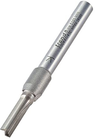 Trend Fresa Recta 2 Flautas 1/4 5x16mm Carburo Tungsteno | Cutter TCT de carburo tungsteno de 2 flautas para enrutado recto suave: Ø5 mm, 16 mm, vástago 1/4
