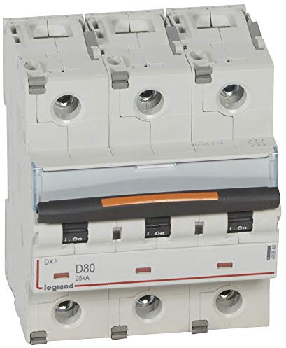 Disjoncteur DX³ - 25kA - 3P 400V~ - 80A - courbe D - 4,5 modules