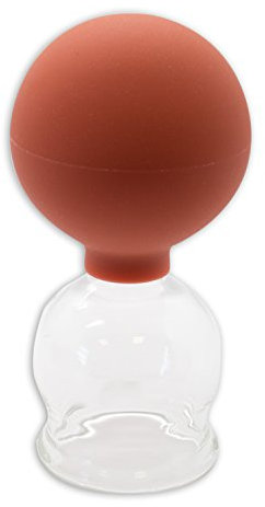 Schröpfglas | mit Saugball | und Olive | Schröpfset | Feuer Schröpfen | Qualitätsglas (ca. 3,5cm)