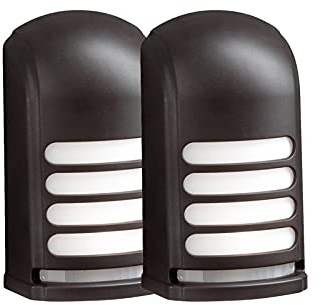 KONSTSMIDE 2er-Set LED Wandaufbauleuchten PRATO mit Bewegungsmelder, batteriebetrieben, schwarz; 7694-750