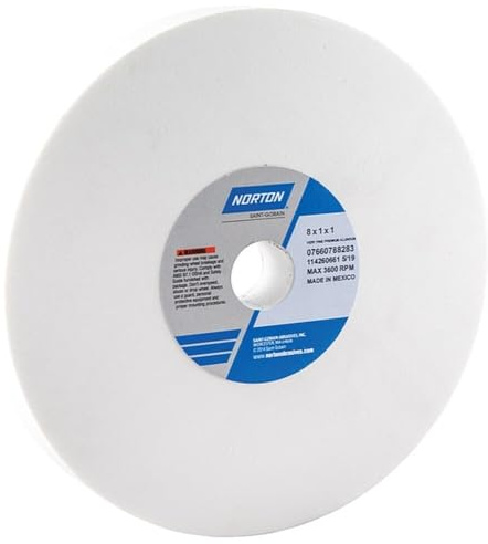 Norton Disque abrasif en oxyde d'aluminium de qualité supérieure - Type 01 - Trou rond - Blanc