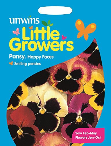 Unwins Pictorial Packet - Little Growers Pansy Happy Faces - 120 Seeds
