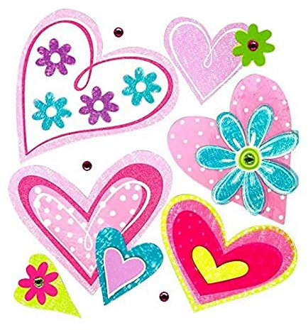 Legler 2921 - Dekosticker Herzen, Wandsticker