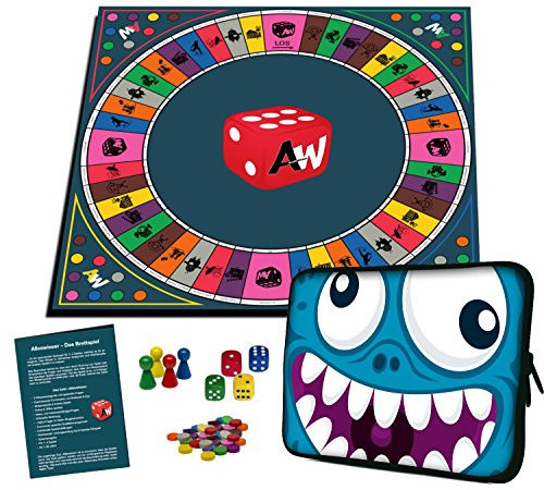 Alleswisser - Das Brettspiel mit App, interaktives Quiz-, Wissens- und Familienspiel für iOS und Android mit Tasche im Comic-Layout