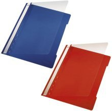 50 X LEITZ Plastic Hefter A5 PVC blau 4197-00-35