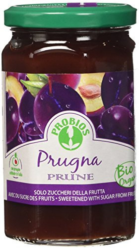 Probios Composta di Prugne Bio - Dolcezza e Sapore Naturali - Senza Glutine & Composta di Frutta Senza Zucchero - 330g