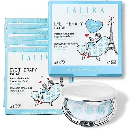 Talika Eye Therapy Patch Eye Pads – ögonkuddar mot mörka ringar och påsar med tårar – återanvändbara ögonlappar – för fräscha ögon – förpackning med 6 ögonkuddar