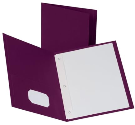 Oxford 57757 Ordner mit zwei Fächern, Burgunderrot, Briefgröße, 25 Stück pro Box