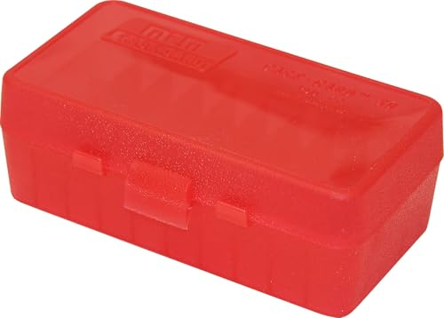 MTM 50 Round Flip-Top Ammo Box 41/44 Cal (Clear Red)