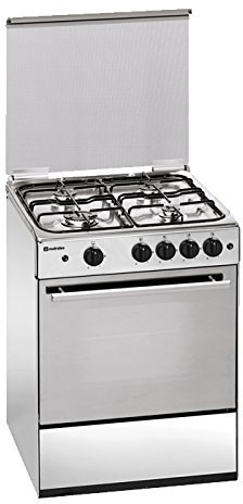 Meireles M 601 X Cooker - Cocina (Independiente, Acero inoxidable, Giratorio, 51 L, Gas natural, Mediana)