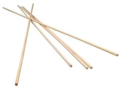 30cm Wooden Craft Sticks - Hardwood Dowels Poles 10mm Diameter 5 Pack