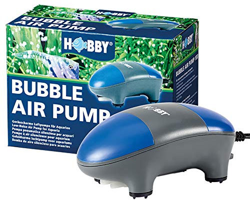 HOBBY Aquaristik Bubble Air Pump 300 I Luftpumpe für Aquarien 100–300 l I 3,5 W / 2 × 2,5 l/min Förderleistung I Sauerstoffpumpe für Süß- & Meerwasseraquarien