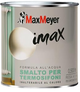 MaxMeyer Smalto satinato all'acqua per termosifoni Imax BIANCO GHIACCIO 0,5 L
