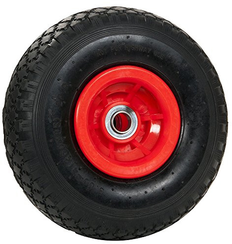 Pro-Bau-Tec PU Ersatzrad Schlauchlos Pannenfrei Für Sackkarre, Rot, 11840