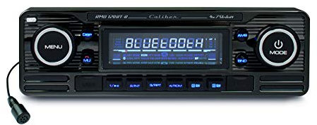 Caliber Retro Autoradio - Auto Radio Bluetooth USB - FM - 1 DIN Radio Auto - Autoradio mit Bluetooth Freisprecheinrichtung - Schwarz