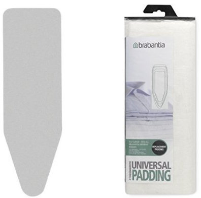 Brabantia Ironing Board Cover and Replacement Felt Pad Bundle, Size C - Metallised Silver