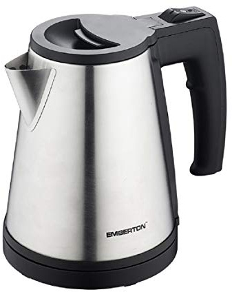 Emberton Edelstahl Wasserkocher 500ml (passend für Bambus Willkommenstablett für Hotelzimmer)