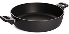 Woll Nowo Titanium Kasserolle, Ø 32 cm, 8 cm hoch, 5.5 Liter, mit 2 Seitengriffen - Geeignet für Ceran, Gas, Elektro, Halogen - nicht induktionsgeeignet