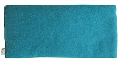 Peacegoods Unscented Eye Pillow - Made from Soft Cotton Flannel - Weighted filled with Flax Seed Microwavable - Yoga Massage Headache Sleep Made USA - teal green turquoise blue