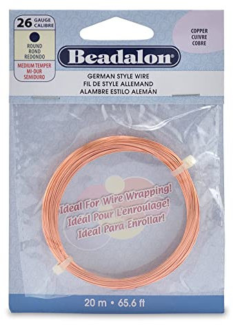 Beadalon German Style 20 m 26 Gauge Round Copper Wire
