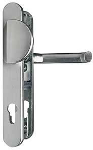 Abus SRG 92 Metall Türgriff, Europäisch, Silber, Gebürstet, Pulverbeschichtet, Mehrheitlich Metall, Rest Kunststoff, 1 Stück, Installationshardware, Schmalrahmen