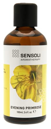 SENSOLI Carrier Massage Oil 100ml - Natural Unscented Moisturising Oil for Hair and Skin Care (100ml, Evening Primrose)