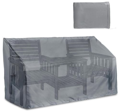 VonHaus Waterproof Garden Bench Cover – Premium Heavy Duty, Breathable 420D Oxford Fabric Protection for Patio & Outdoor Furniture, Benches, Loveseats, Chairs & Tables (H96 x W173 x D90cm)