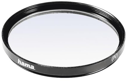 Hama | Filtro de protección UV 55mm (Filtro Reductor luz Ultravioleta, Protector Lente, Objetivo 55mm) Negro