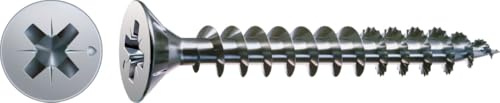 SPAX Universalschraube, 3,0 x 25 mm, 1000 Stück, Kreuzschlitz Z1, Senkkopf, Vollgewinde, 4CUT, WIROX A3J, 1081010300255