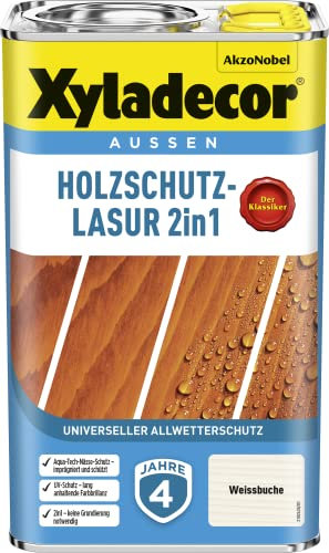 Xyladecor Holzschutz-Lasur 2in1, Weissbuche, 2,5L