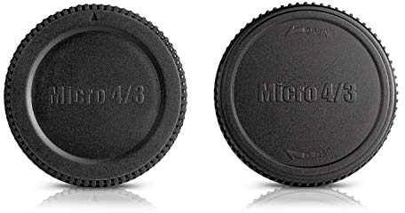 Ares Foto® Set mit Gehäusedeckel und Objektivrückdeckel für Micro Four Thirds MFT M4/3 Olympus Pen E-PL7 E-PL6 E-PL5 E-P5 usw. (L-R7)