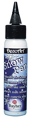 Rayher Snow-Pen, 3D-Schnee, Tube 59 ml, schneeweiß, Schneepaste zum Basteln, schreiben und verzieren direkt aus der Tube, 38075000