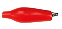 KK-7 - Pinza de cocodrilo aislada (27 mm), color rojo