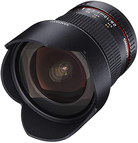 Samyang F1120409101 - Objetivo fotográfico DSLR para Micro Cuatro Tercios (Distancia Focal Fija 10mm, Apertura f/2.8-22 ED AS NCS CS), Negro