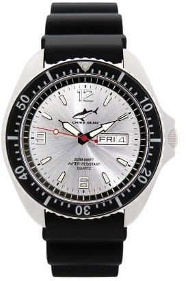 Chris Benz One Man CBO-SI-SW-KB Elegante Herrenuhr Taucheruhr