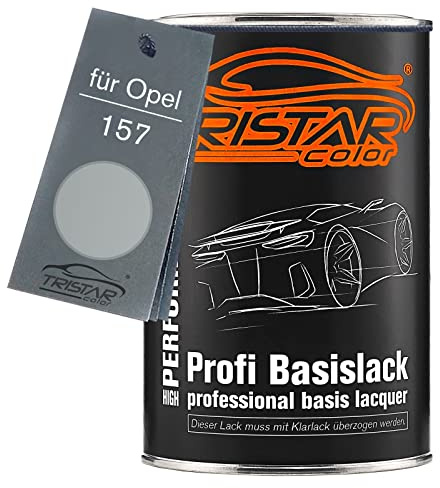 TRISTARcolor Autolack Dose spritzfertig für Opel 157 Starsilber III Metallic/Star Silver III Metallic Basislack 1,0 Liter 1000ml