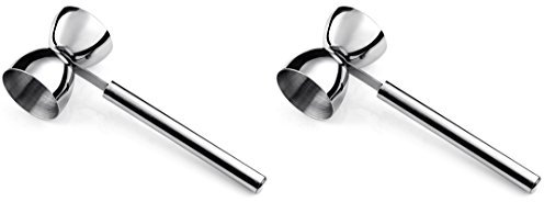 Visol Josset Stainless Steel Double Jigger with Handle (2 Pack), Silver