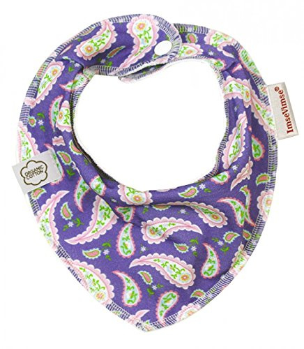 Imse Vimse Bandana Haklapp Halstuck Triangelduk Bomull Violett Paisley