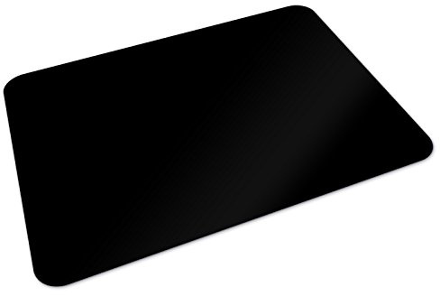 Office Marshal® Bodenschutzmatte | 90 x 120 cm für Hartböden | ohne schädliche Weichmacher und PVC | Schwarz