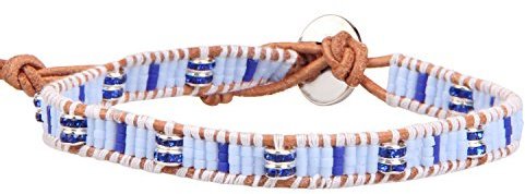 KELITCH Freundschaft Armband Für Damen Leder Wrap Armbänder Strand Seed Bead Armband