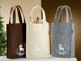 Gilde Filztasche für Weihnachten, Nikolaus, Farbe:beige
