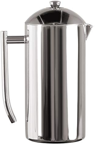 Frieling USA Double Wall Stainless Steel French Press Coffee Maker with Zero Sediment Dual Screen, Polished, 17-Ounce